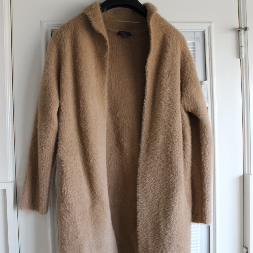 Camel thick cardigan/coat